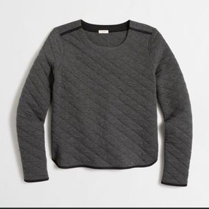 J. Crew quilted cropped sweatshirt